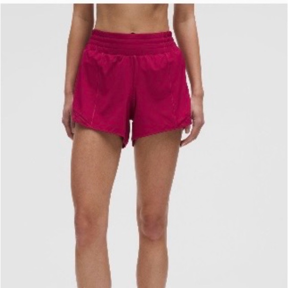 lululemon athletica Magenta Smoke Hotty Hot High-Rise Shorts 4"